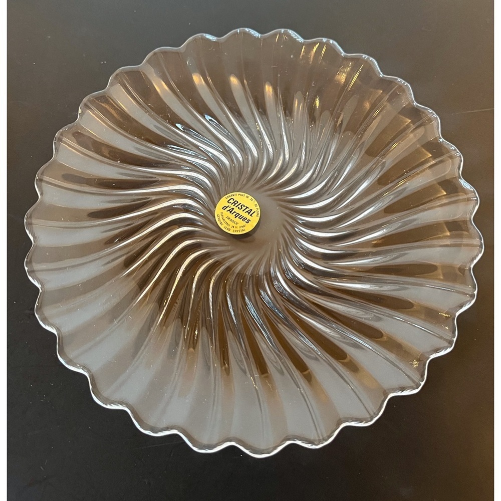 Cristal D’arqués Soleil Crystal Dessert/ Salad Plates Set of Four Made in France